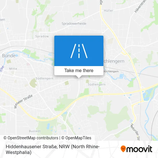 Hiddenhausener Straße map