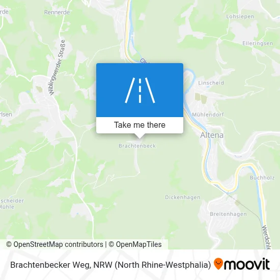 Brachtenbecker Weg map