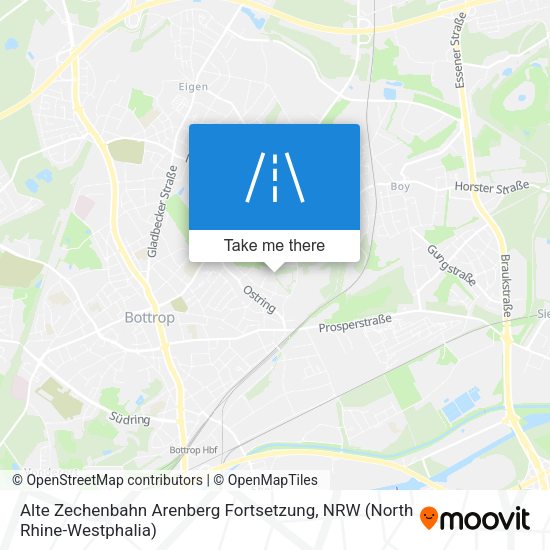 Alte Zechenbahn Arenberg Fortsetzung map