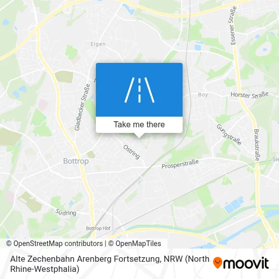 Alte Zechenbahn Arenberg Fortsetzung map