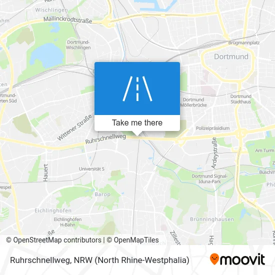Ruhrschnellweg map