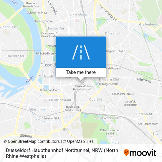 Düsseldorf Hauptbahnhof Nordtunnel map
