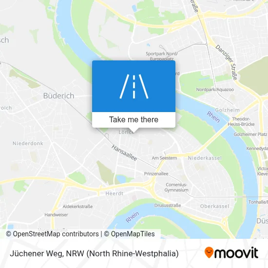 Jüchener Weg map