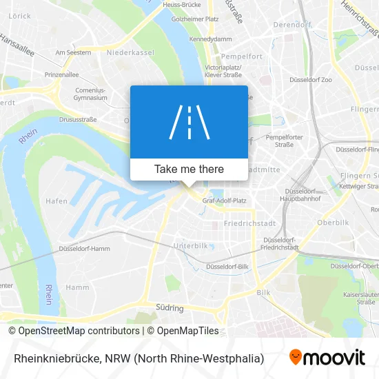 Rheinkniebrücke map