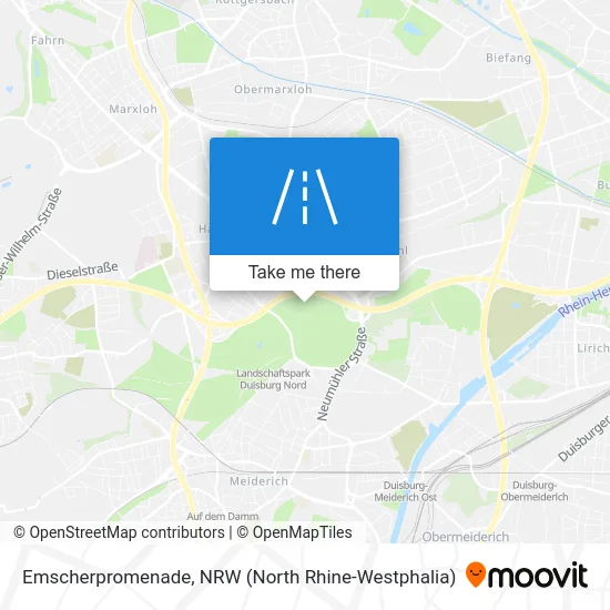 Emscherpromenade map