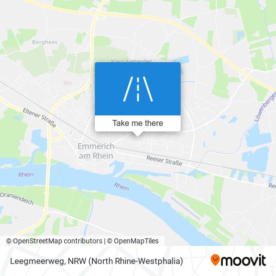 Leegmeerweg map