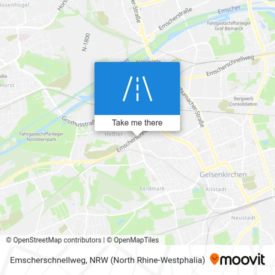 Emscherschnellweg map