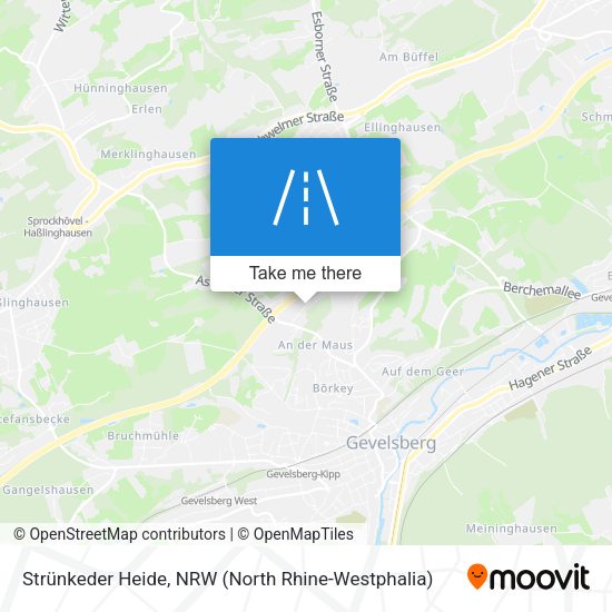 Strünkeder Heide map