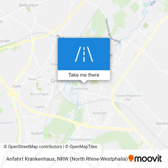 Anfahrt Krankenhaus map