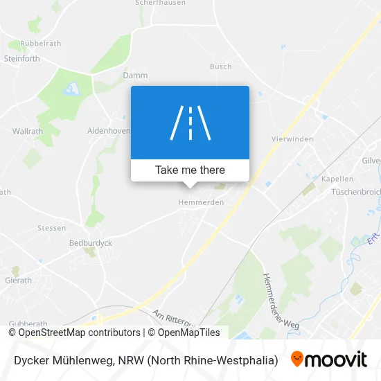 Dycker Mühlenweg map