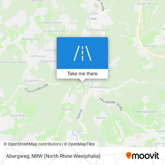 Abergweg map