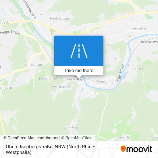 Obere Isenbergstraße map