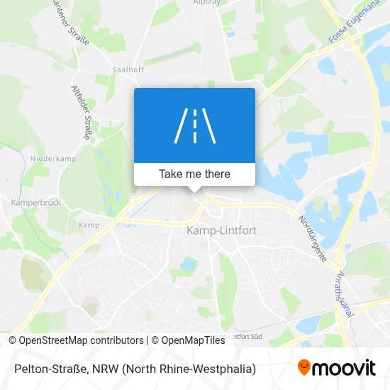Pelton-Straße map