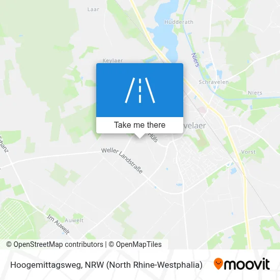 Hoogemittagsweg map