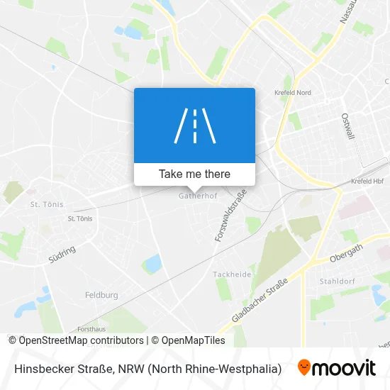 Hinsbecker Straße map