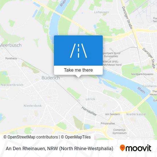 An Den Rheinauen map