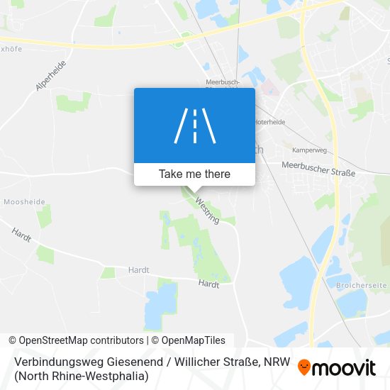Verbindungsweg Giesenend / Willicher Straße map
