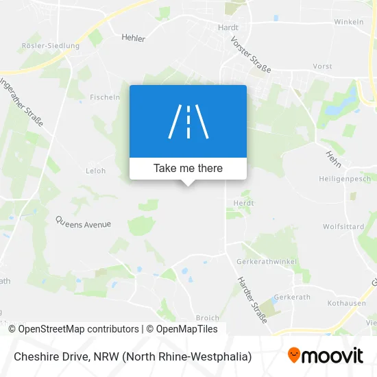 Cheshire Drive map
