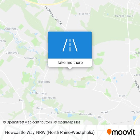 Newcastle Way map