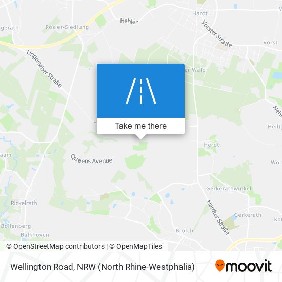 Wellington Road map