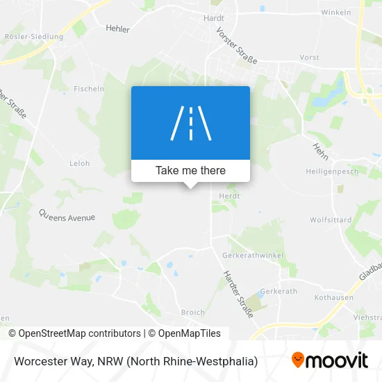 Карта Worcester Way