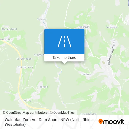 Карта Waldpfad Zum Auf Dem Ahorn