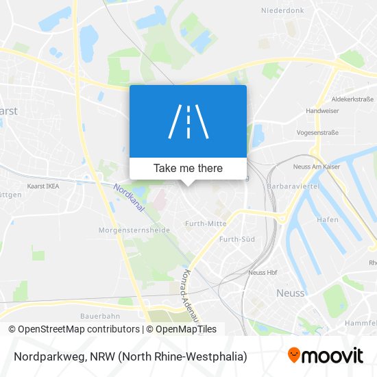 Nordparkweg map