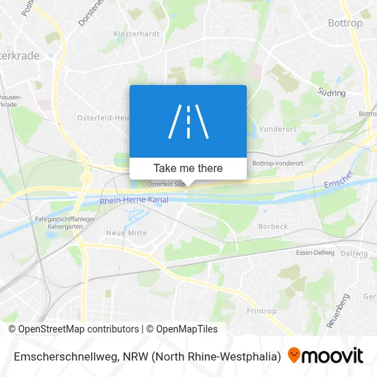 Emscherschnellweg map