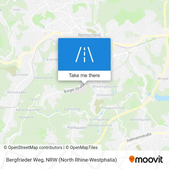 Bergfrieder Weg map