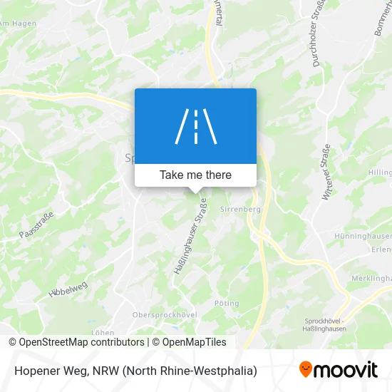 Hopener Weg map