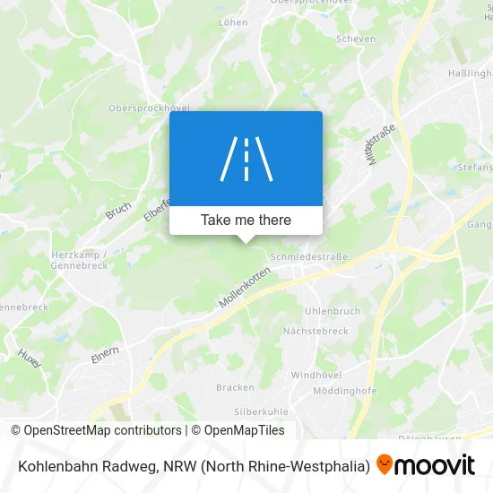 Kohlenbahn Radweg map