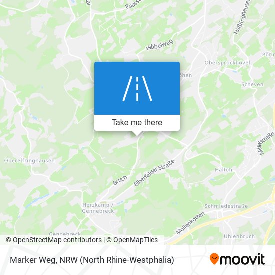 Marker Weg map