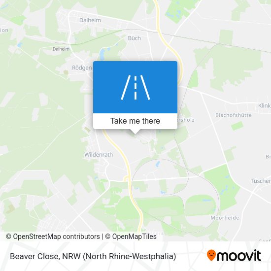 Beaver Close map