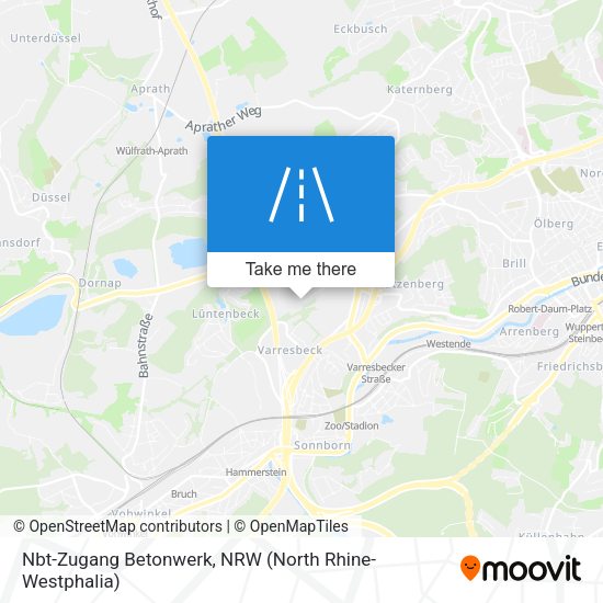 Nbt-Zugang Betonwerk map