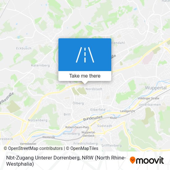 Nbt-Zugang Unterer Dorrenberg map