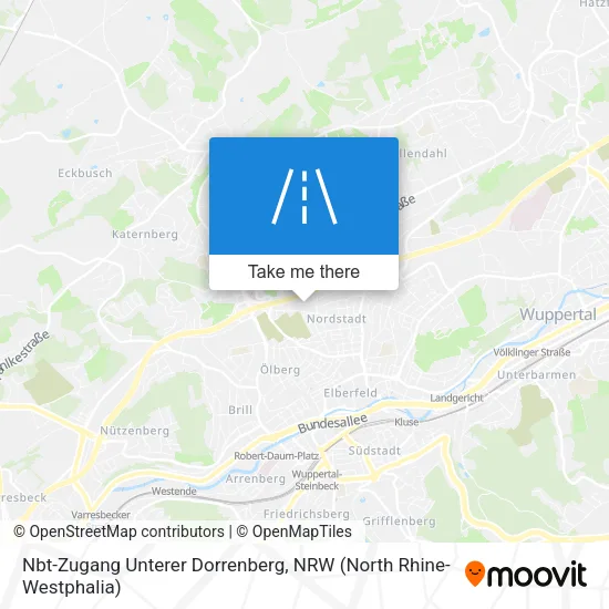 Карта Nbt-Zugang Unterer Dorrenberg