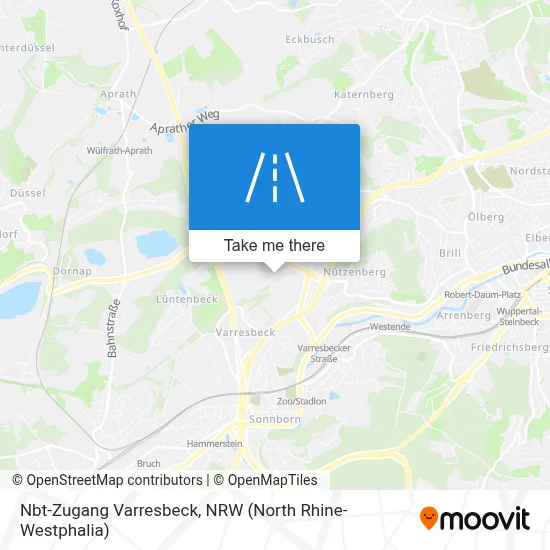 Nbt-Zugang Varresbeck map