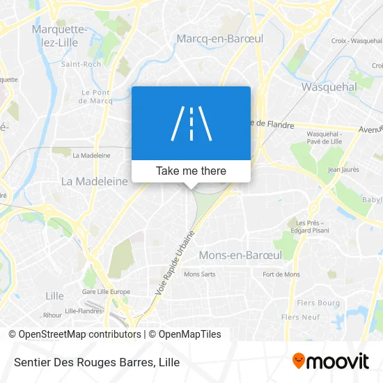 Sentier Des Rouges Barres map