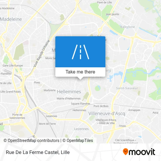 Rue De La Ferme Castel map