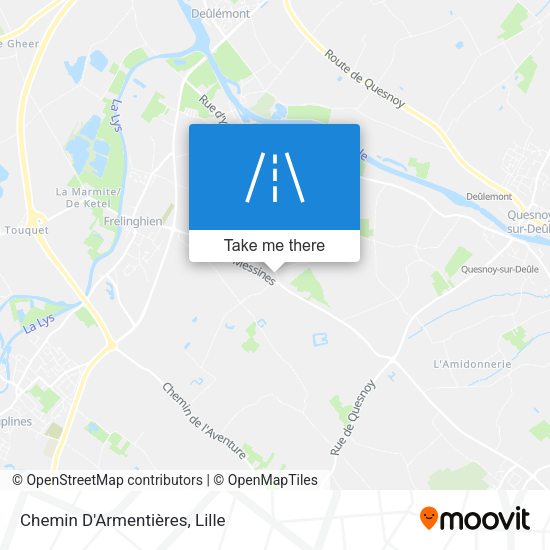 Chemin D'Armentières map