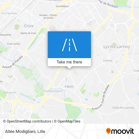 Allée Modigliani map