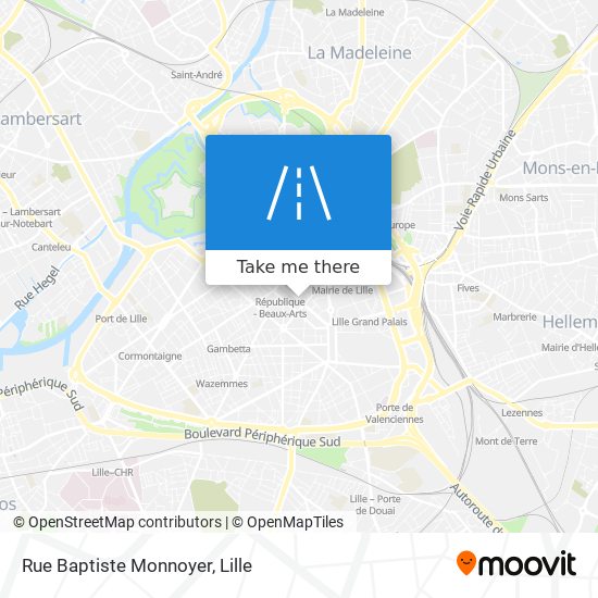 Mapa Rue Baptiste Monnoyer