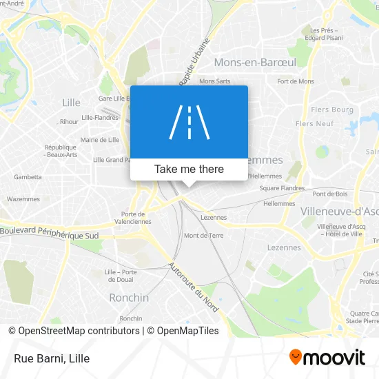 Rue Barni map