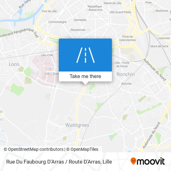 Mapa Rue Du Faubourg D'Arras / Route D'Arras