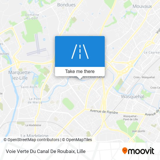 Mapa Voie Verte Du Canal De Roubaix
