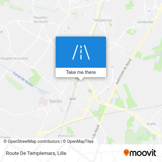 Route De Templemars map