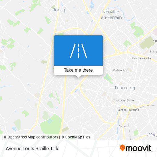 Mapa Avenue Louis Braille