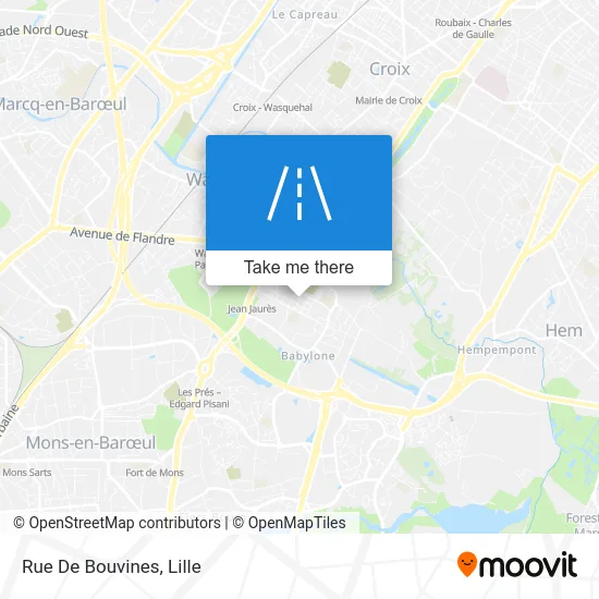 Rue De Bouvines map