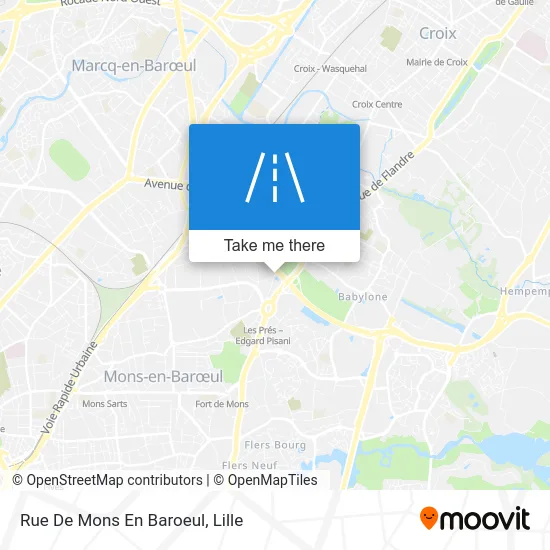 Rue De Mons En Baroeul map