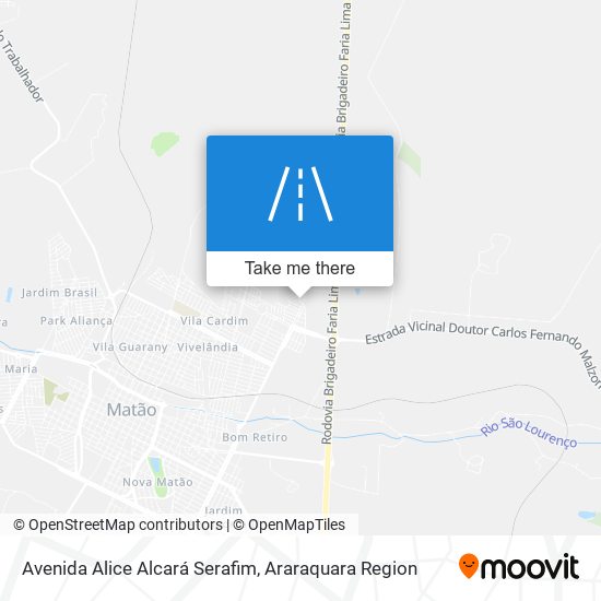 Mapa Avenida Alice Alcará Serafim